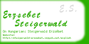 erzsebet steigerwald business card
