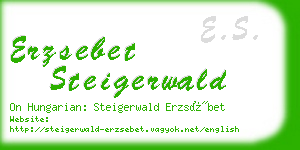 erzsebet steigerwald business card